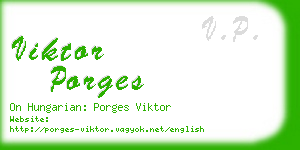 viktor porges business card